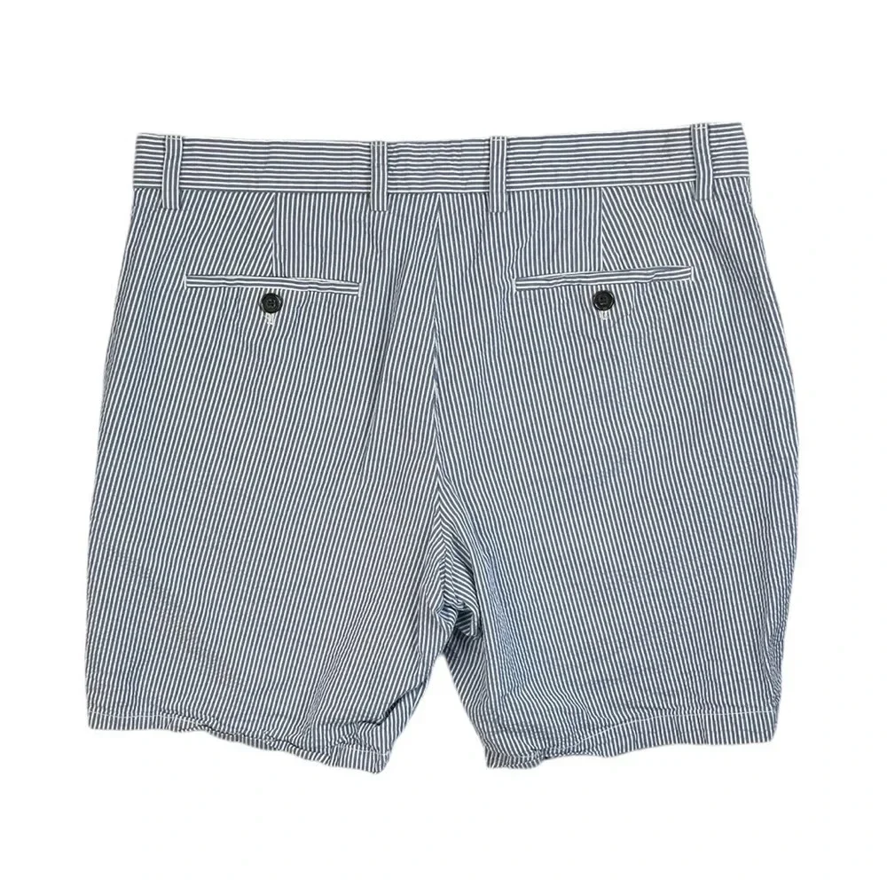 SH217 Men’s Banana Republic Seersucker Striped AIDEN Chino Shorts 34